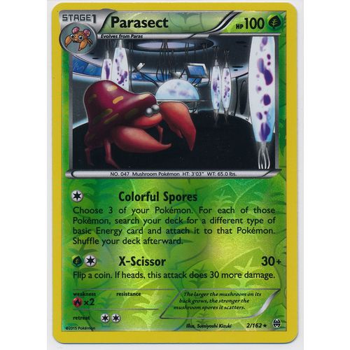 Pokemon XY BREAKThrough #002/162 Parasect Rev Holo