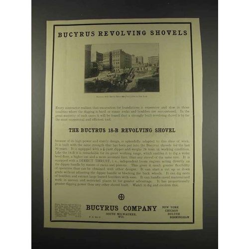 1913 Bucyrus 18-B Revolving Shovel Ad