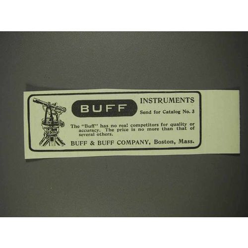 1913 Buff Engineering Instruments Ad