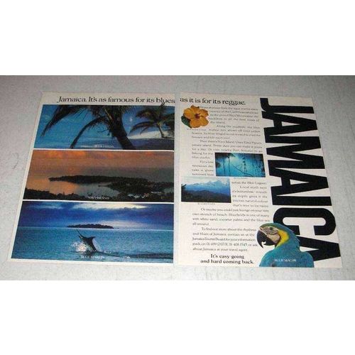 1987 Jamaica Tourism Ad - Famous For Its Blues