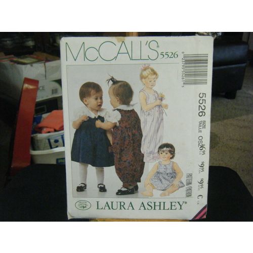 McCall's Laura Ashley 5526 Infants Jumper & Jumpsuit Pattern - Fits 15 to 32 lbs