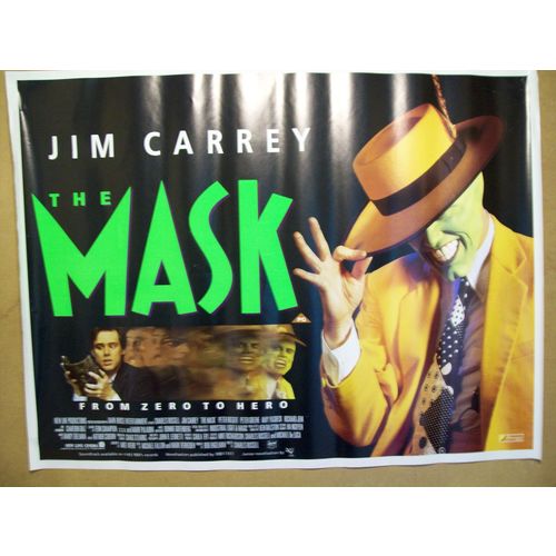 THE MASK Jim Carrey Movie Quad Poster