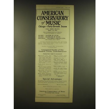 1932 American Conservatory of Music Advertisement