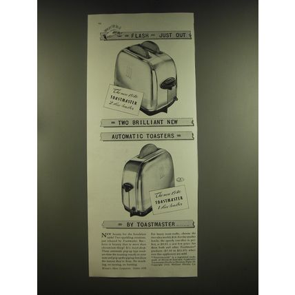 1939 Toastmaster Toasters Ad - Flash Just Out Two brilliant new Automatic