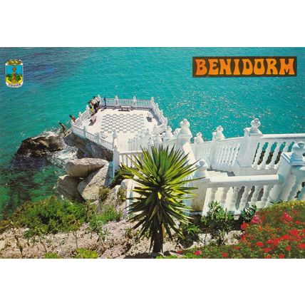 Mirador Castillo Benidorm Spain Postcard posted VGC