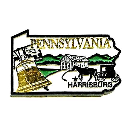 Pennsylvania 4 Color Fridge Magnet
