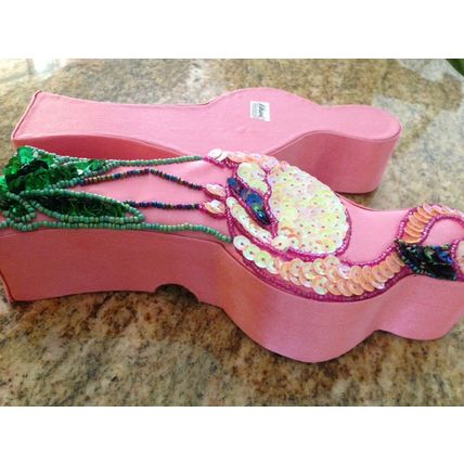 Katherine's Collection at Silver Lake Flamingo Decorated Beaded Embroidered Box