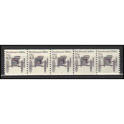 2124 4.9c Buckboard Very Fine MNH Dry Gum PNC 3/5 X0214