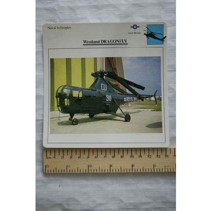 Westland Dragonfly - GB - Naval Helicopter - Collectors Club Card