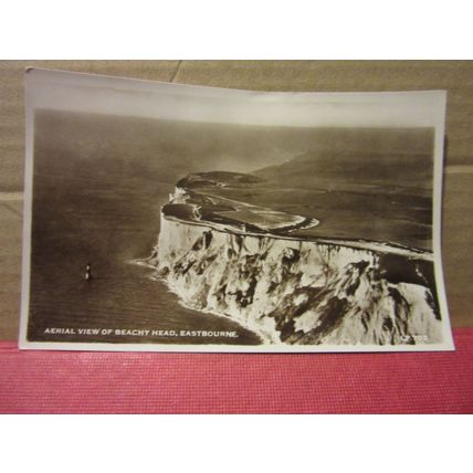 AERIAL VIEW, BEACHY HEAD, EASTBOURNE, SUSSEX unused postcard Lansdowne 1950s =