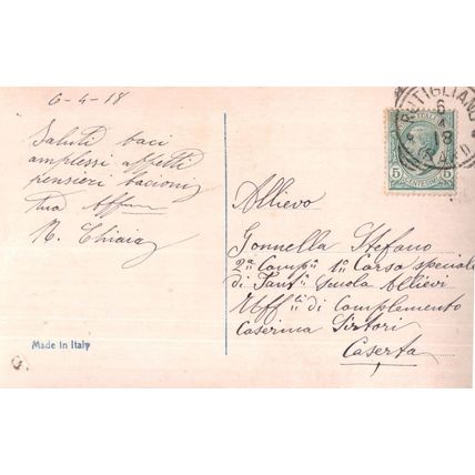 Rutigliano Bari Finland Battle End 1918 Antique WW1 War Postcard Postmark