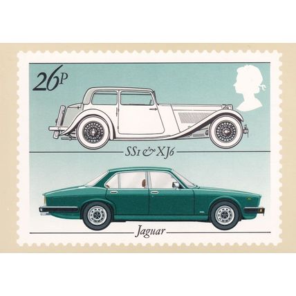 Jaguar & SSI XJ6 Car Royal Mail PHQ Postcard
