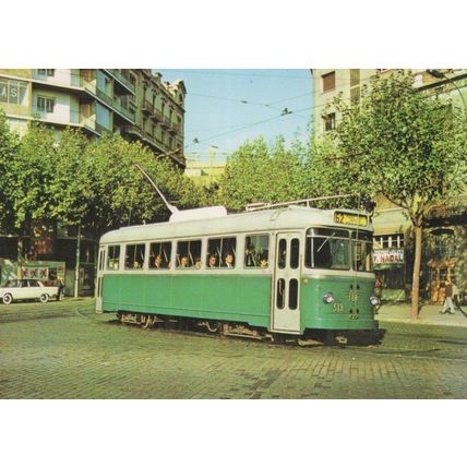 Tram Vies De Barcelona Coxte 513 Spanish Bus Postcard