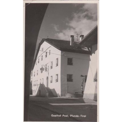 Gasthof Post Pfunds Tirol Real Photo Austria Austrian Vintage Postcard