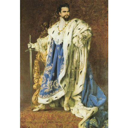 Konig King Ludwig II Von Bayern German Painting Postcard