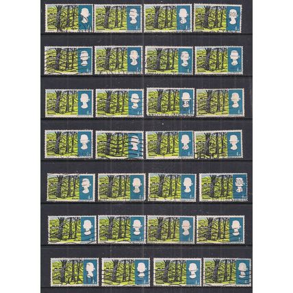 GB 1966 QE2 4d x 28 Landscapes Hassocks Sussex SG 689 used ( J227 )