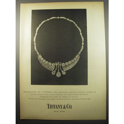 1955 Tiffany & Co. Diamond Jewelry Advertisement