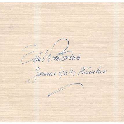 Emil Preetorius German Illustrator Artist Hand Signed Autograph