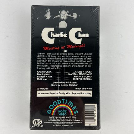 Charlie Chan - Meeting at Midnight VHS Video Tape New Sealed