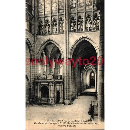 Abbaye de Saint Denis, Tombeau de Francois 1st, France, 1910/20s, Postcard