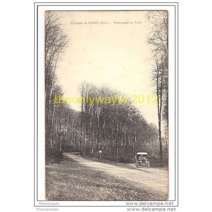 ENVIRONS DE LYON (EURE), PROMENADE EN FORET, FRANCE, Postcard