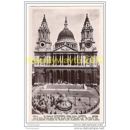 ST PAUL'S CATHEDRAL, WEST FRONT LONDON, ENGLAND, 1900/10s?, Postcard