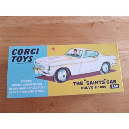 Corgi - 258 - VOLVO P1800 - The Saints Car - Replica / Repro Box