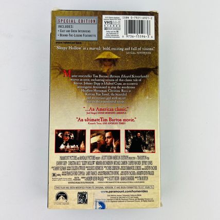 Sleepy Hollow Special Edition VHS Video Tape Johnny Depp, Christina Ricci