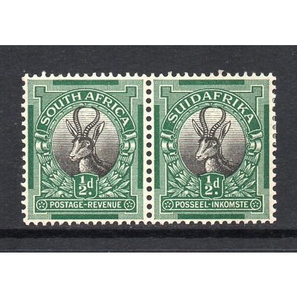 South Africa - 1930-45 - ½d Black & Green, Bilingual Pair (sg42) Mint Hinged