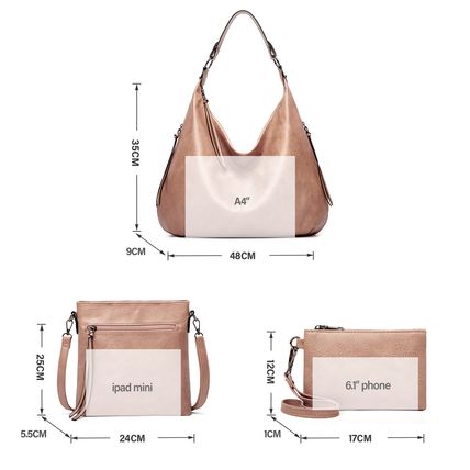 Women Handbags Purse Ladies Boho Shoulder Bag Crossbody Purses Pink