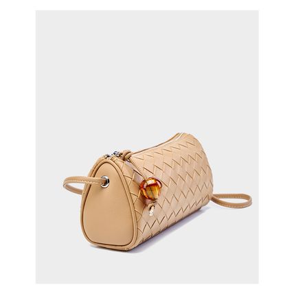 Genuine Leather Women Pillow Bag Bronze