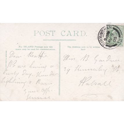 B525 BIRMINGHAM - ST PHILLIPS CHURCH COLOURED PRINTED POSTCARD
