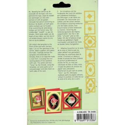 Marianne. Trapeze. TA5405 Template. Embroidery Cardmaking Scrapbooking Crafts