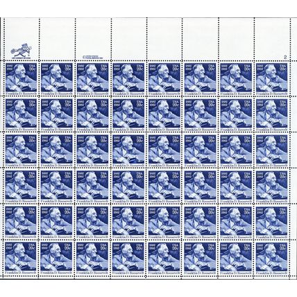 Franklin Delano Roosevelt Sheet of Forty Eight 20 Cent Postage Stamps Scott 1950