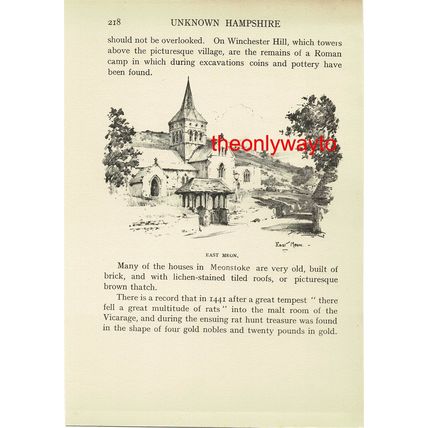 East Meon, Hampshire, Book Illustration (Print), 1926