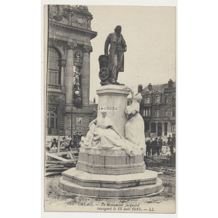 CALAIS Le Monument Jacquard 1910 France early 20th C. RPPC LL No. 184