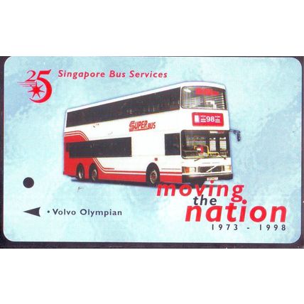 25 Years S'pore Bus Services~Moving The Nation S'pore TransitLink Train/Bus Card