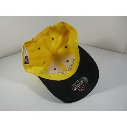 Hammon Trucking Strapback Baseball Cap Hat Yellow Black w/ Bill Sticker