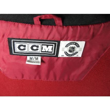 CCM NHL Hockey Colorado Avalanche Winter Jacket Fleece Lined Red Hooded Size Med