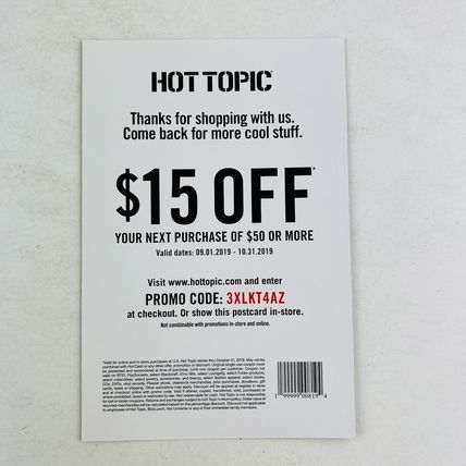 Hot Topic Exclusive IT Chapter Two Post Card Insert