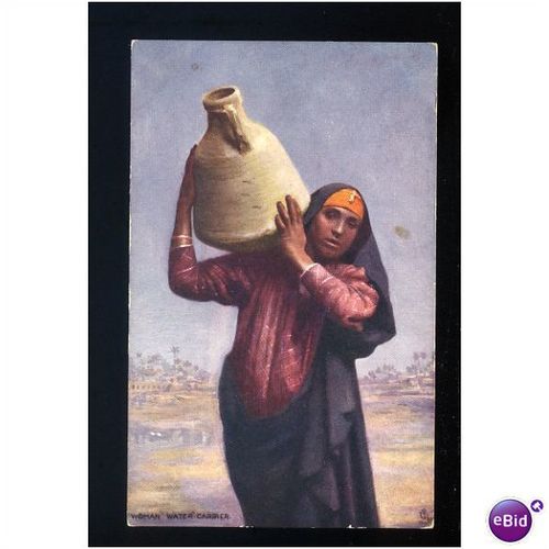 TUCK OILETTE Postcard 7200 "Woman Water Carrier"