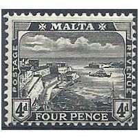 Malta 1916 SG79 4d Brown Mounted Mint .