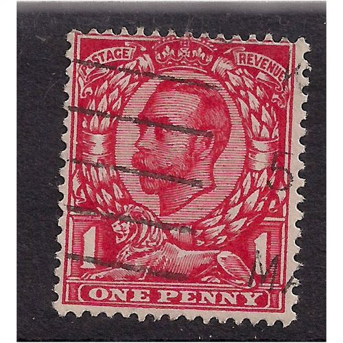 GB 1912 KGV 1d Scarlet used stamp wmk 49. (F738 )