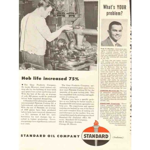 standard oil company 1953 fred moulton gear products co vintage ad