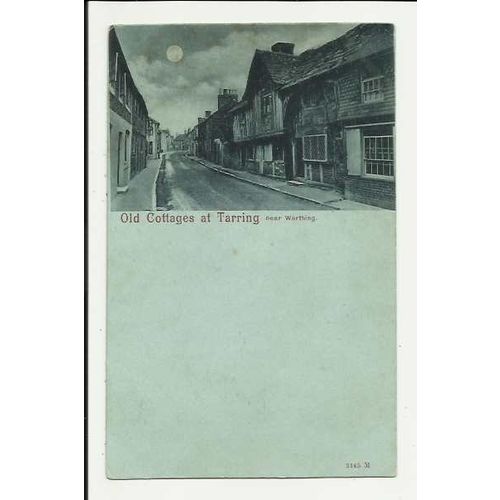 Sussex TARRING Old Cottages Early Postcard (3145 M)