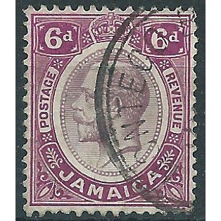 Jamaica 1912 SG64 6d Dull & Bright Purple Fine Used .. ..