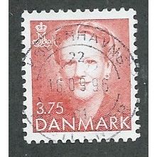 DEN 1990 3.75KR 'QUEEN MARGRETHE II' FINE USED (EBID43-021)