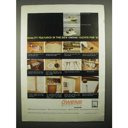 1961 Owens 29 Express, 35 Express Yacht Ad!