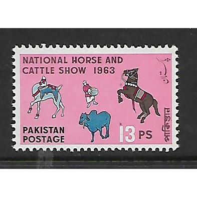 PAKISTAN 1963 13ps DANCING HORSE CAMEL AND BULL SG 183 M / MINT