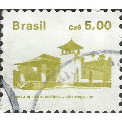 BRAZIL, St. Anthony's chapel, Sao Roque, light olive 1987, 5cruz, #3